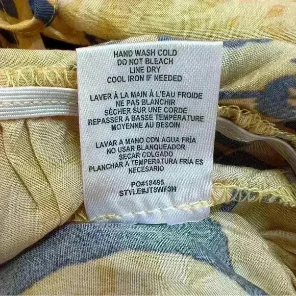 Hiatus Women’s Ruffle Layer Mustard Floral Crop Top Size Small - Picture 13 of 13